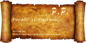 Perdéli Paulina névjegykártya